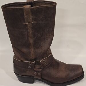 FRYE Harness Leather Boots Style 77300 Brown Women's 10 Square Toe